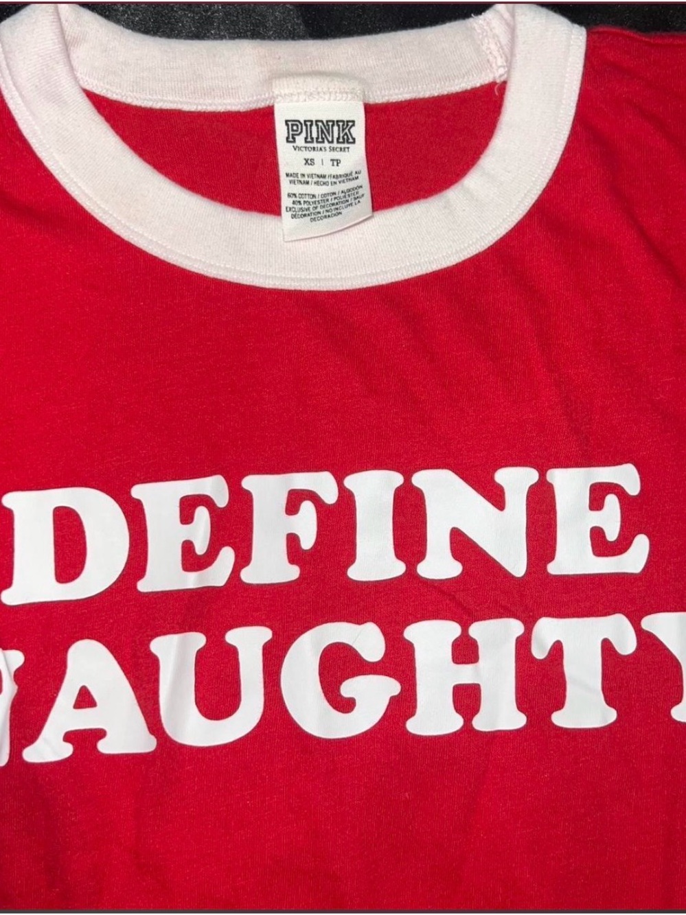 PINK Victoria's Secret Red Logo Tee with White Tag